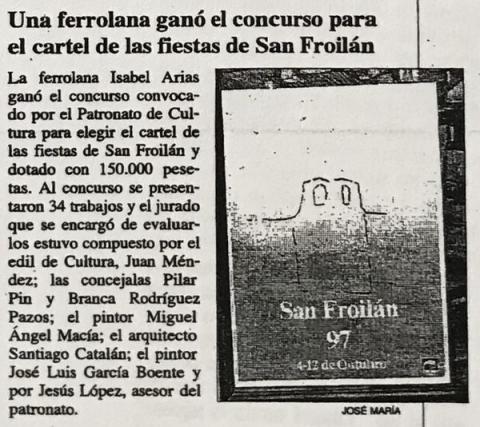 Una ferrolana ganó el concurso para el cartel de las fiestas de San Froilán