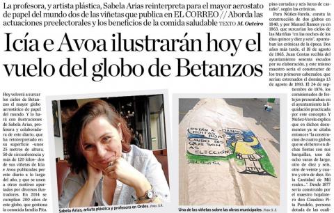 Icía e Avoa ilustrarán hoy el vuelo del globo de Betanzos